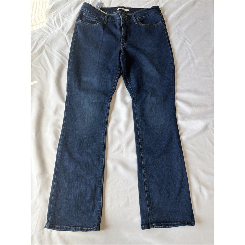 Levi's 315 Shaping‎ Bootcut Women's Jeans Size 32 (Fits US 12) Dark Blue Stretch